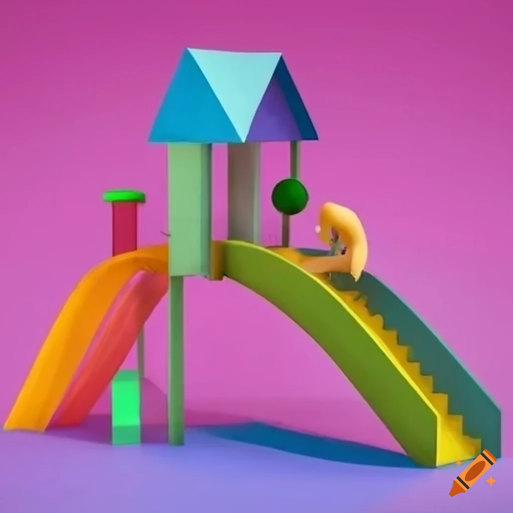 colorful surrealistic playground