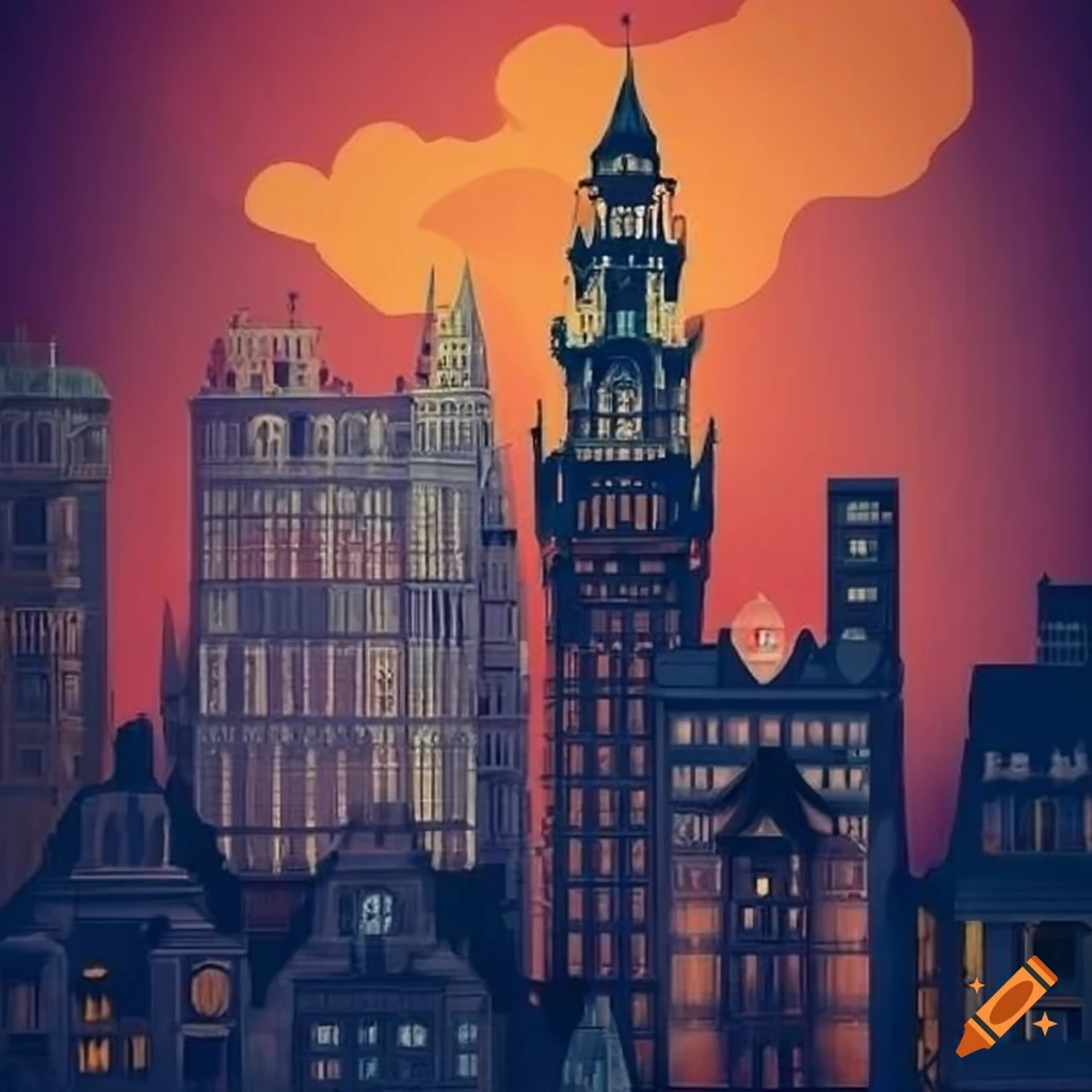 Victorian Style Cityscape On Craiyon