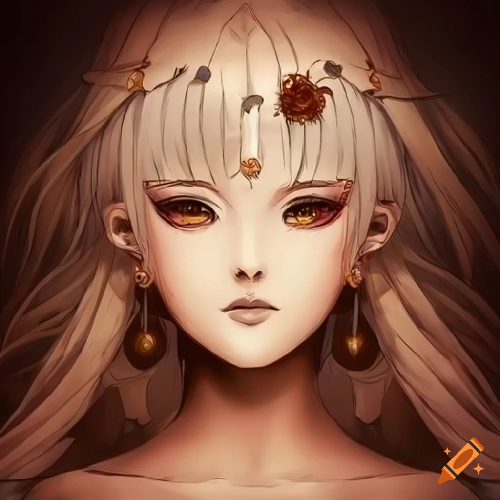 manga style artwork of a majestic japanese deity