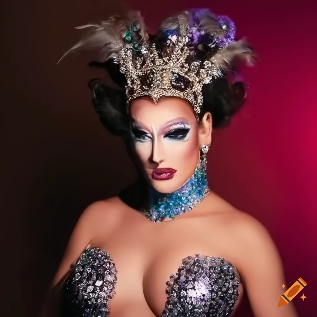 portrait of a glamorous Latin drag queen