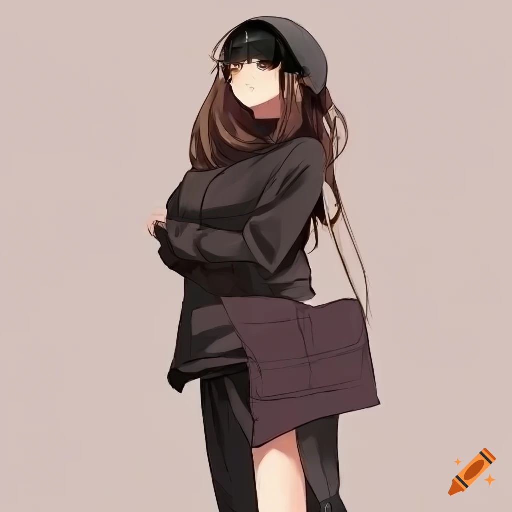 Chibis, black-haired female anime character carrying baby, png | PNGEgg