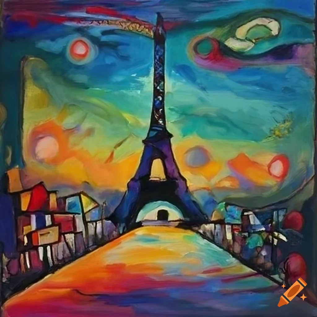 Kandinsky's interpretation of the Eiffel Tower
