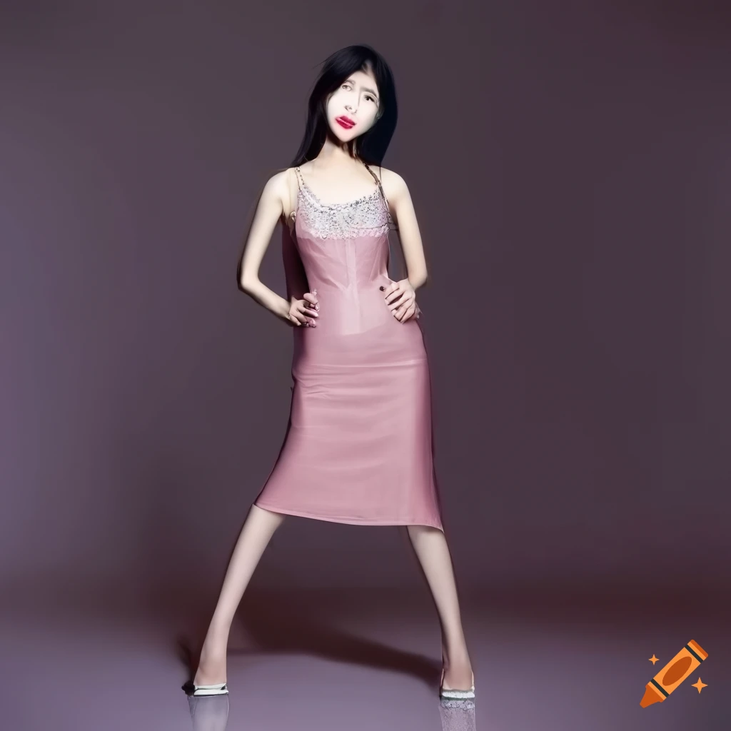 Stunning Asian Woman In A Cocktail Dress On Craiyon
