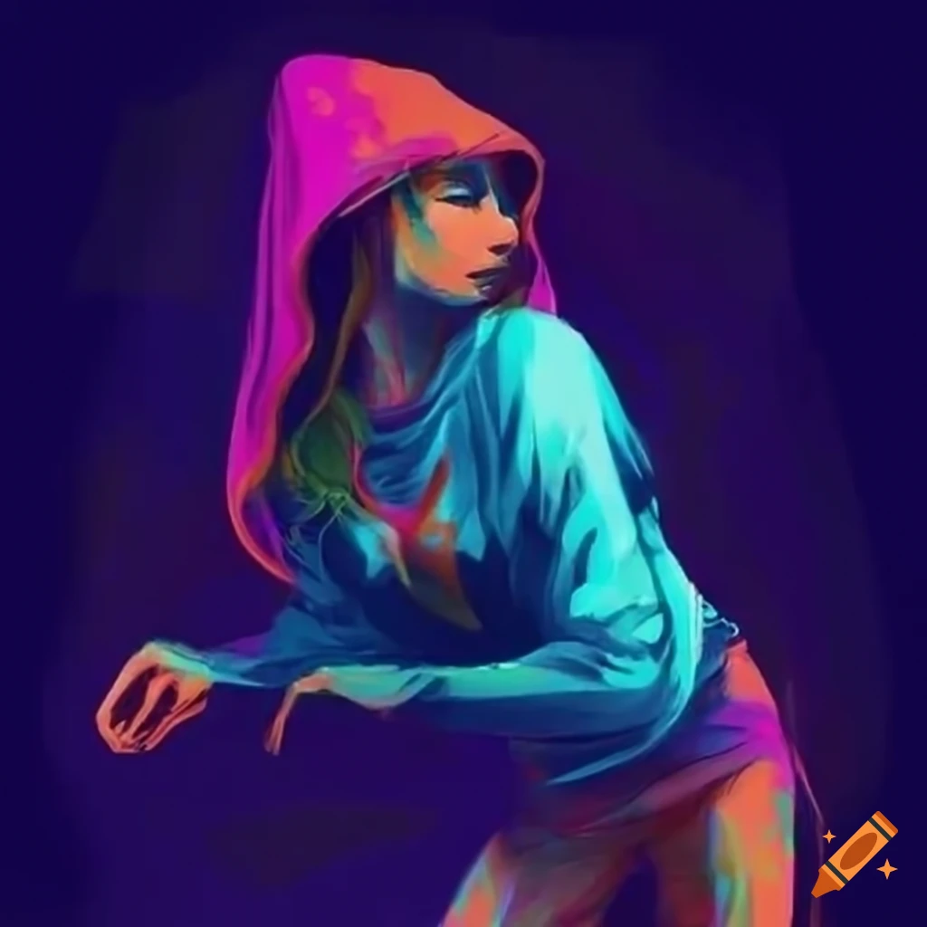 sketch of a woman in a dynamic dancing pose