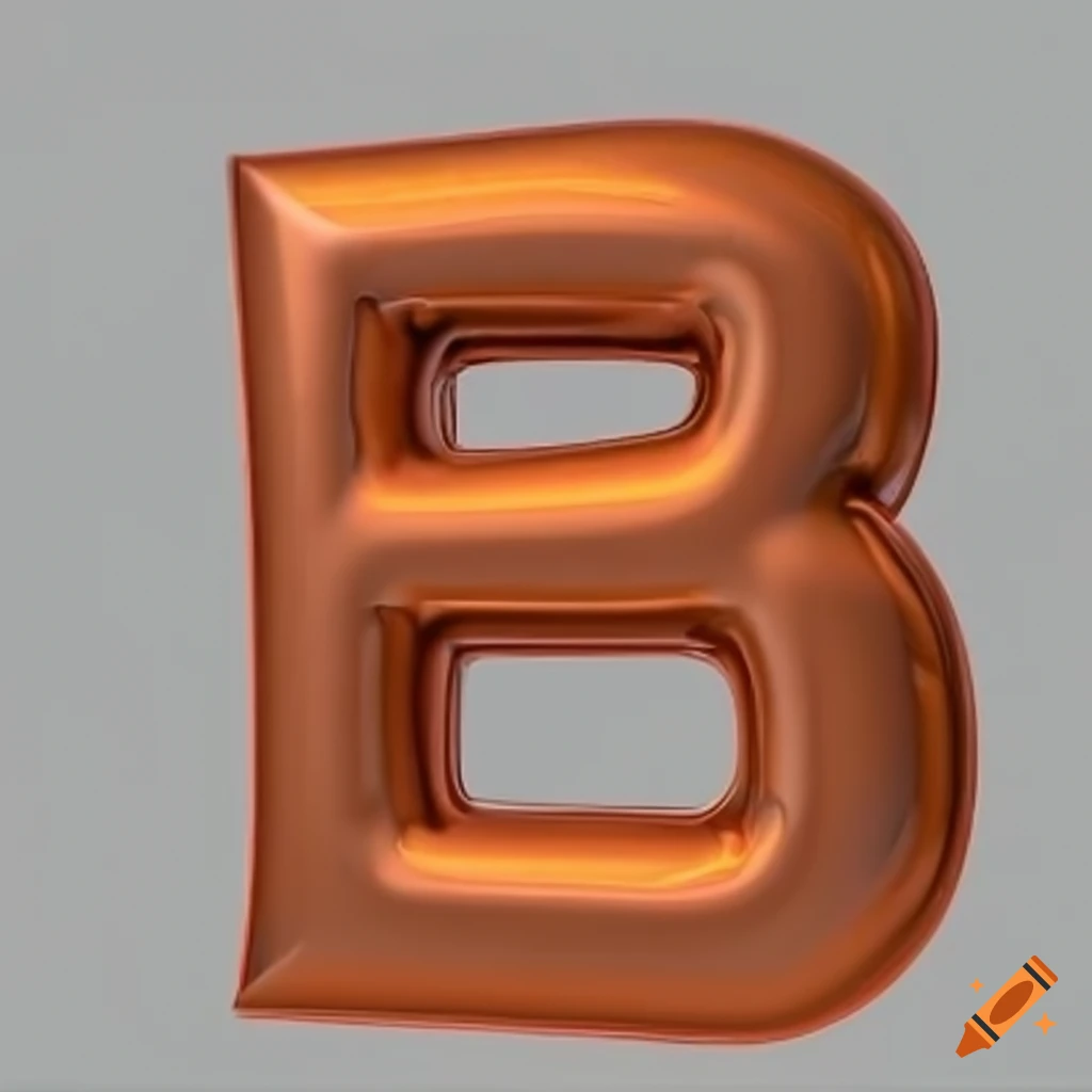 3d balloon letter e on craiyon