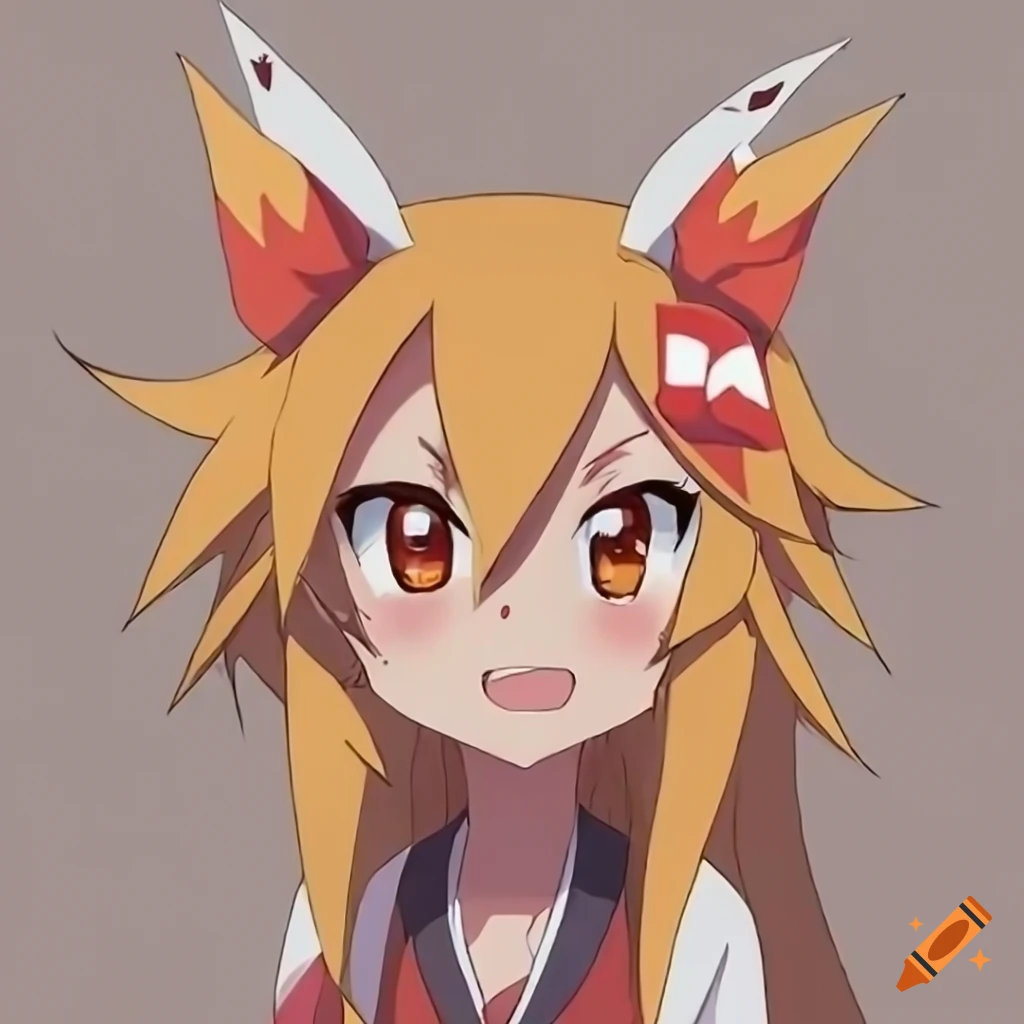 Sewayaki kitsune no senko-san anime character on a solid background on  Craiyon