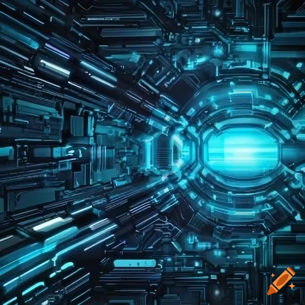 Futuristic technology background on craiyon