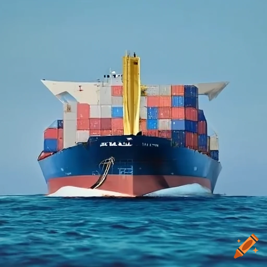 cargo vessel on the sea