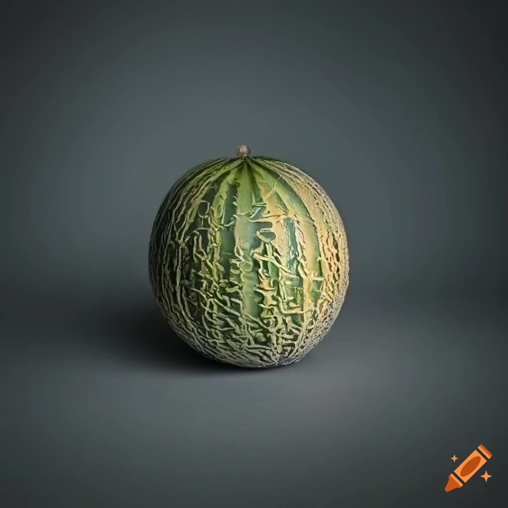 realistic photo of a ripe melon