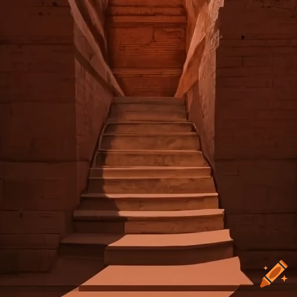 ancient Egyptian brick style stairs