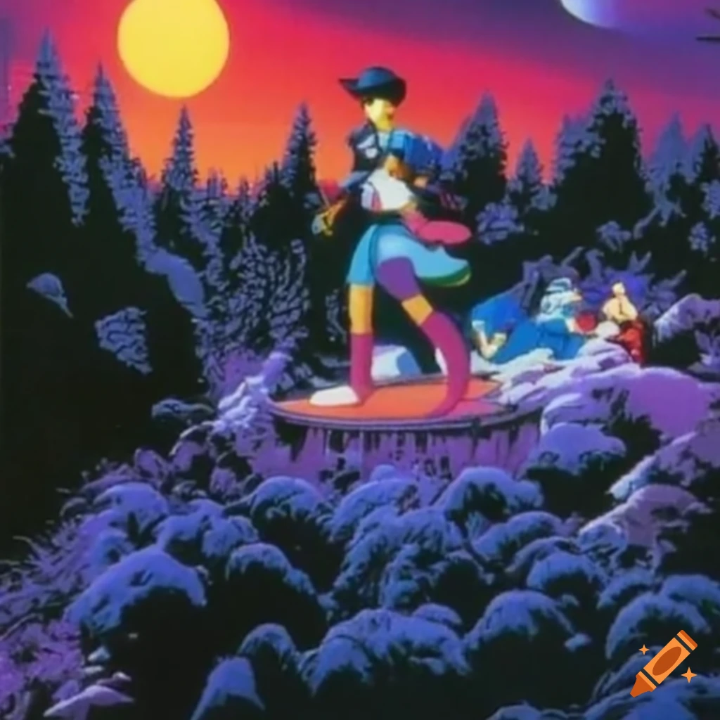 collage of 1990s chillwave anime