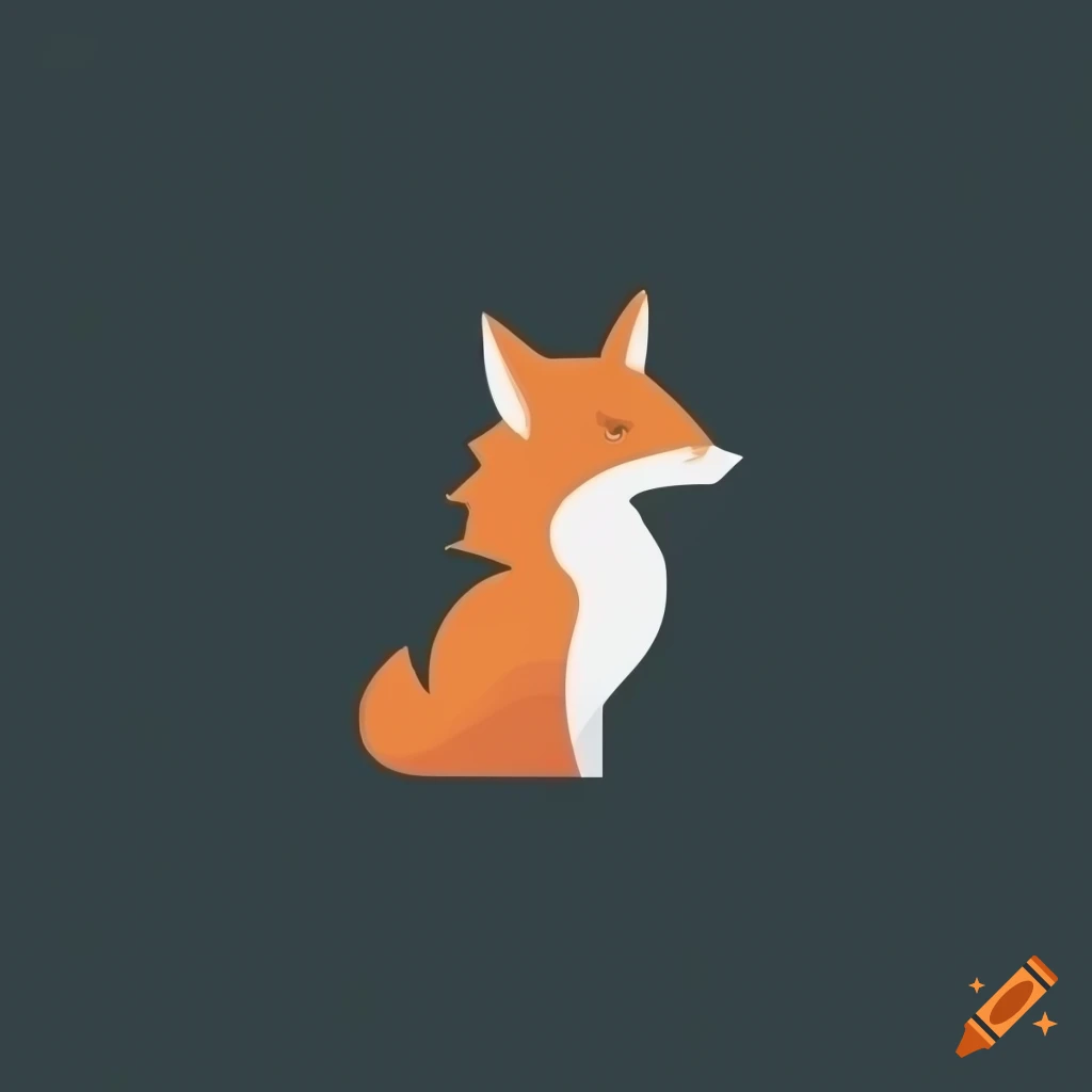 minimalist logo of a fox