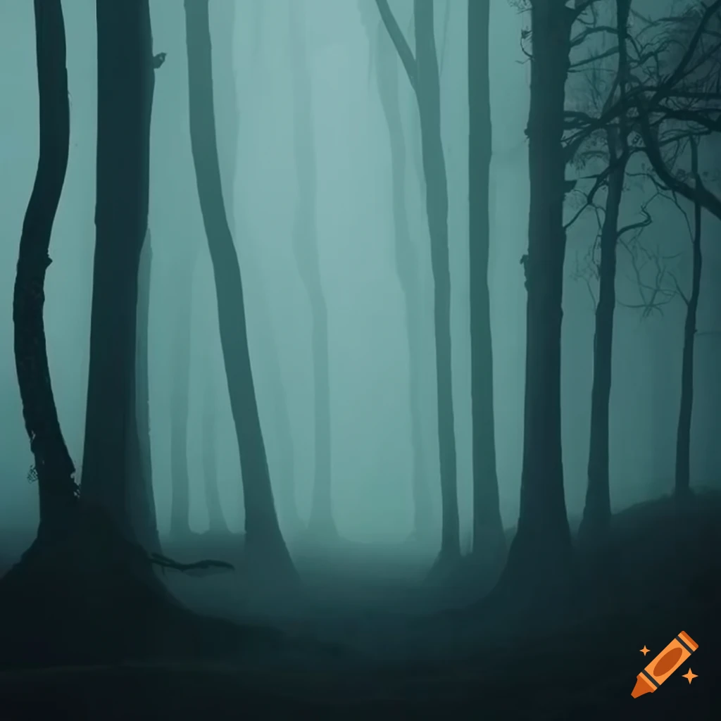 dark and misty forest