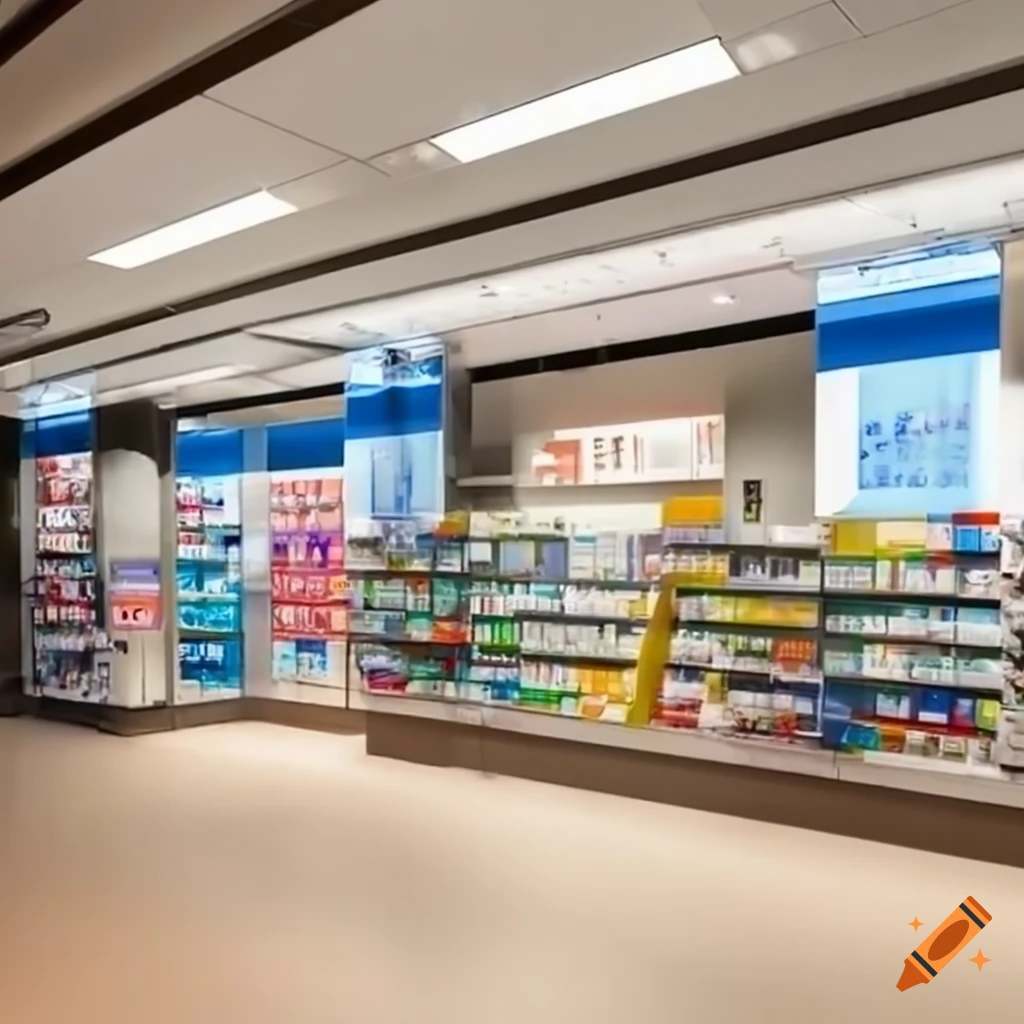 digital signage screens in a pharmacy