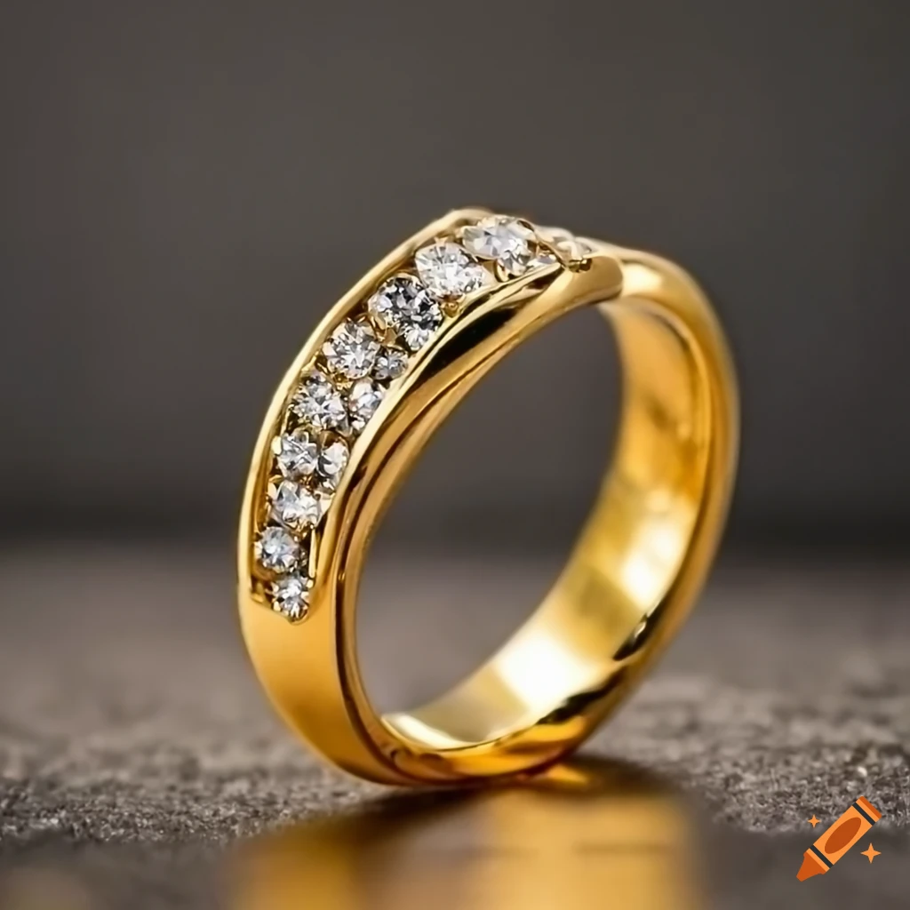 Evergreen Band with Embedded Diamonds – Anueva Jewelry