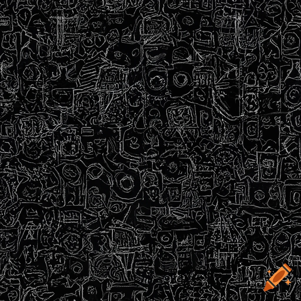 randomly generated black geometric pattern
