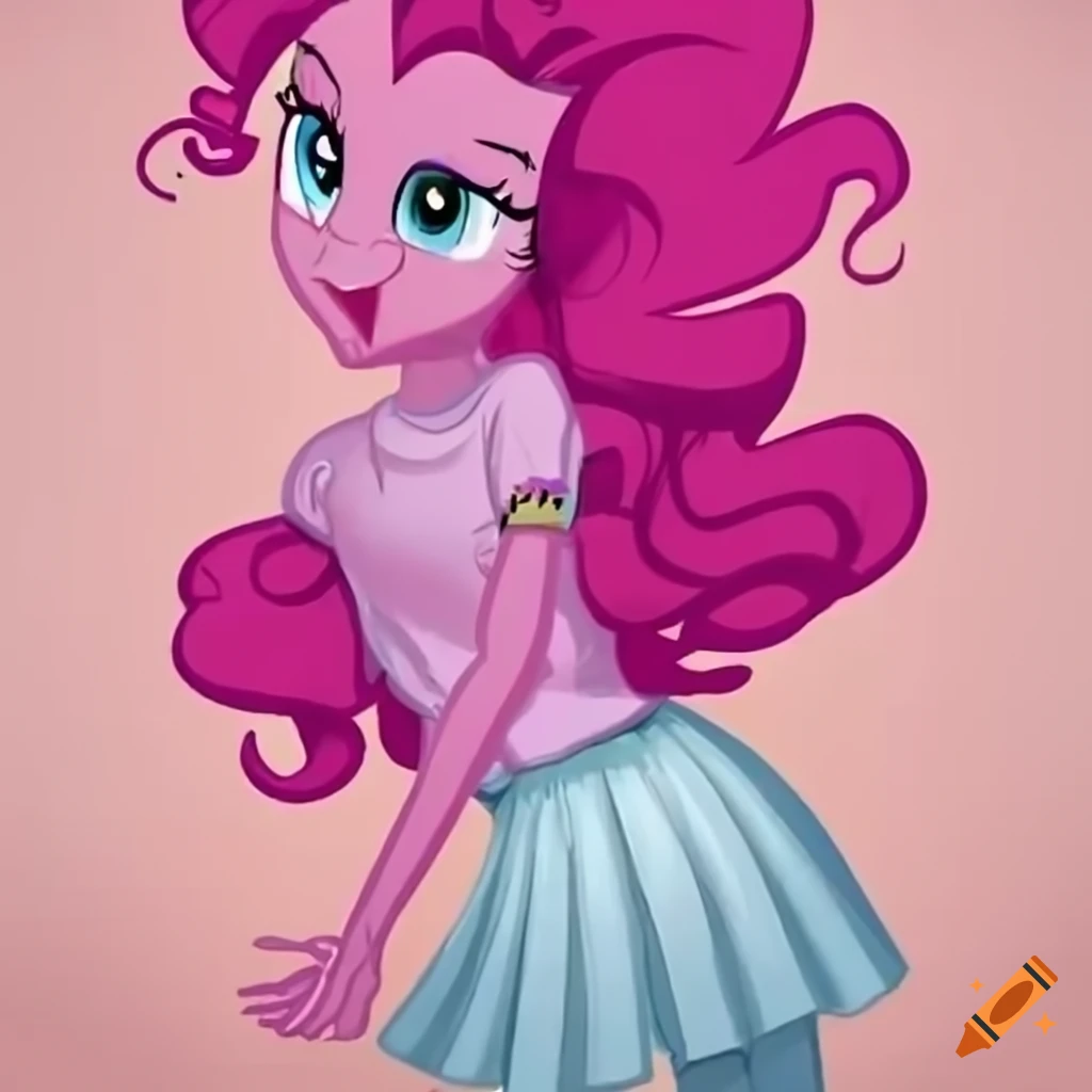 Pinkie pie from equestria girls in casual outfit on Craiyon