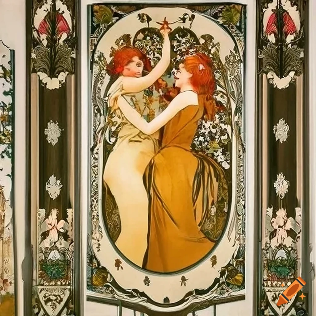 illustration of two angels embracing