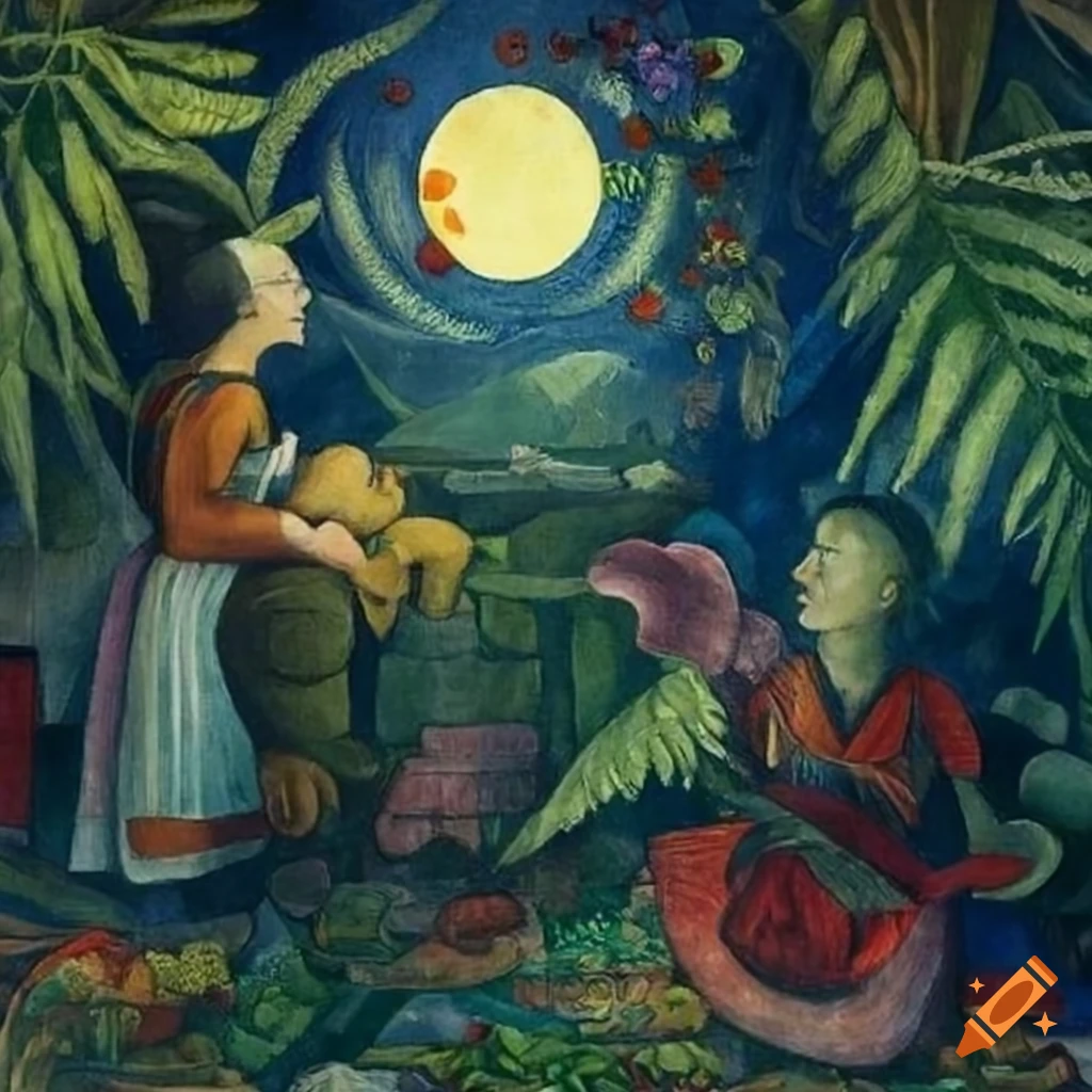 Illustration of The Time Machine by Diego Rivera on Craiyon