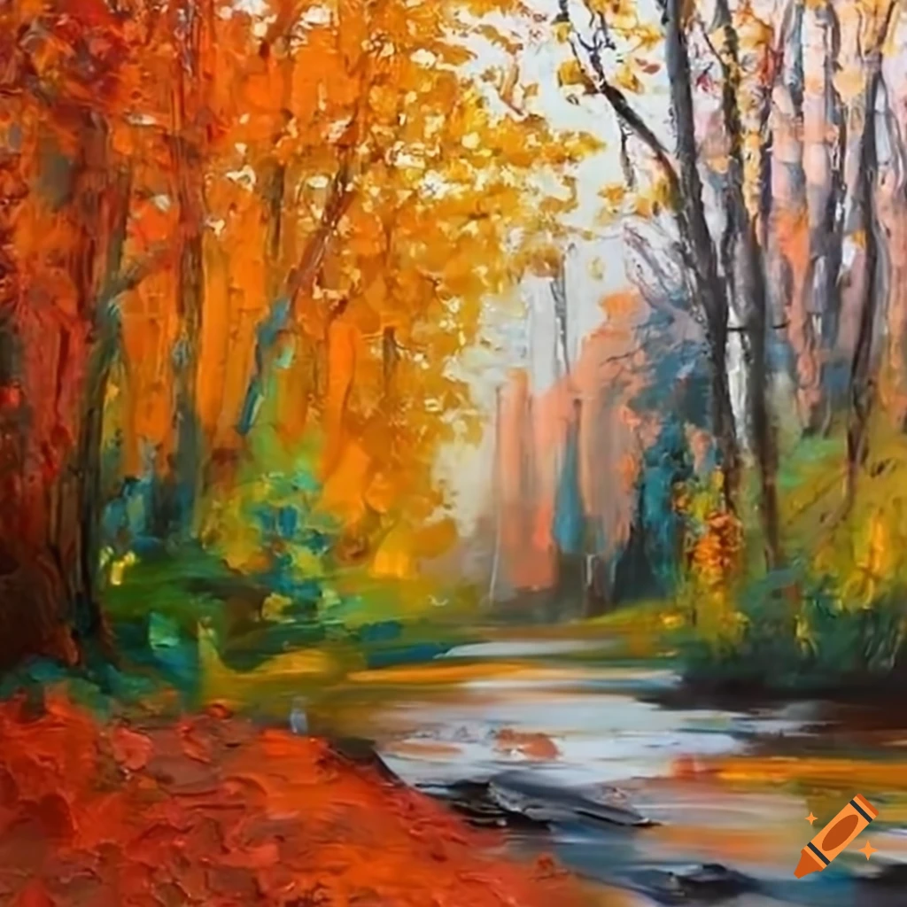 Autumn scenery on Craiyon
