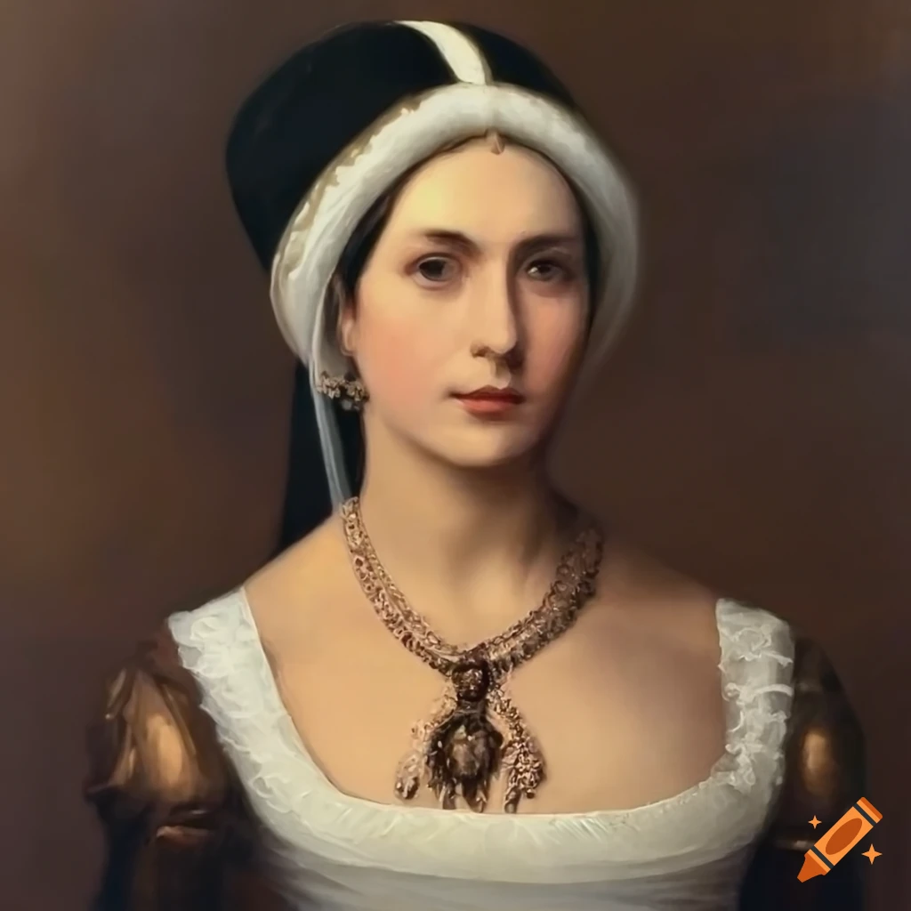 portrait-of-a-beautiful-brunette-woman-with-a-white-headress