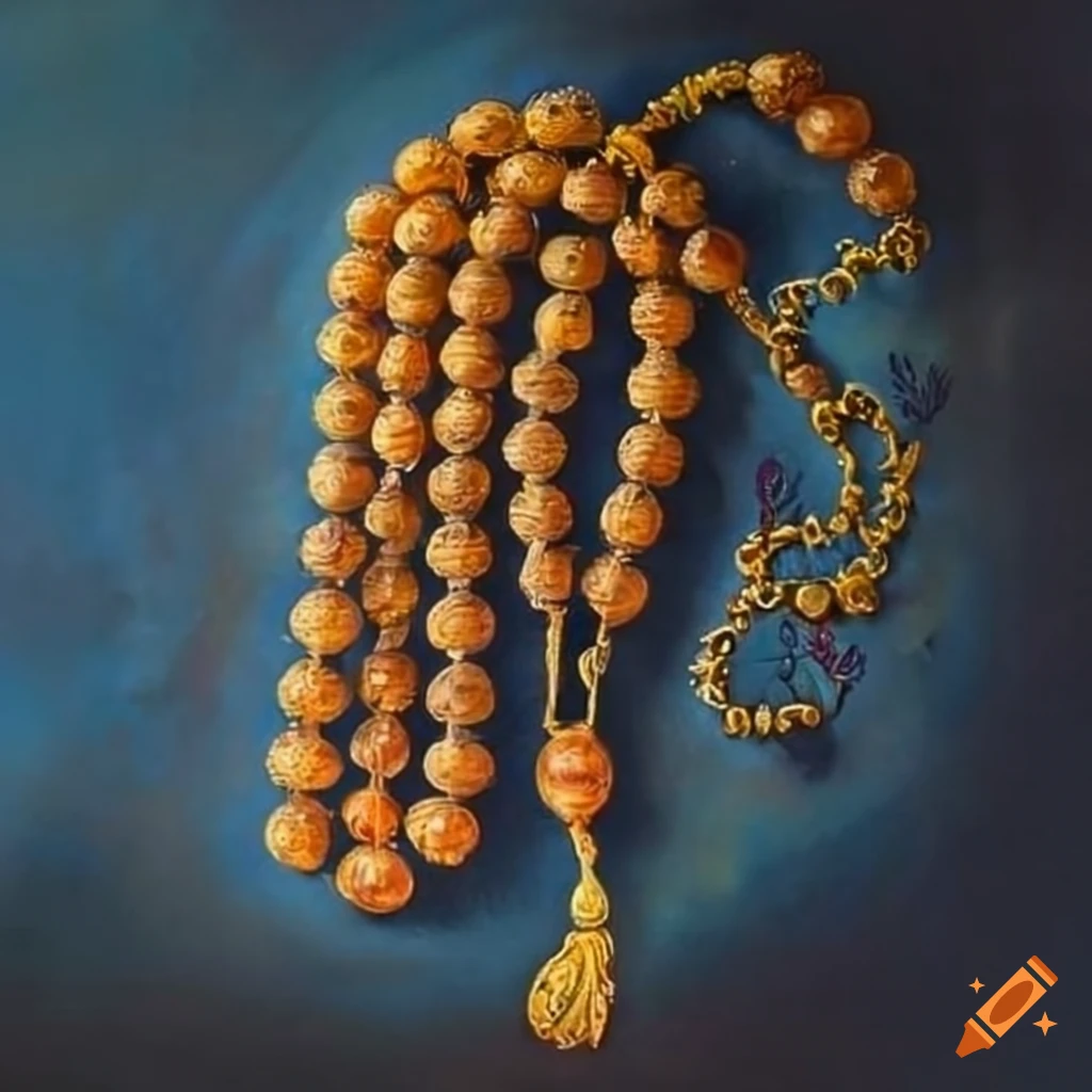 painting of traditional Islamic tesbih