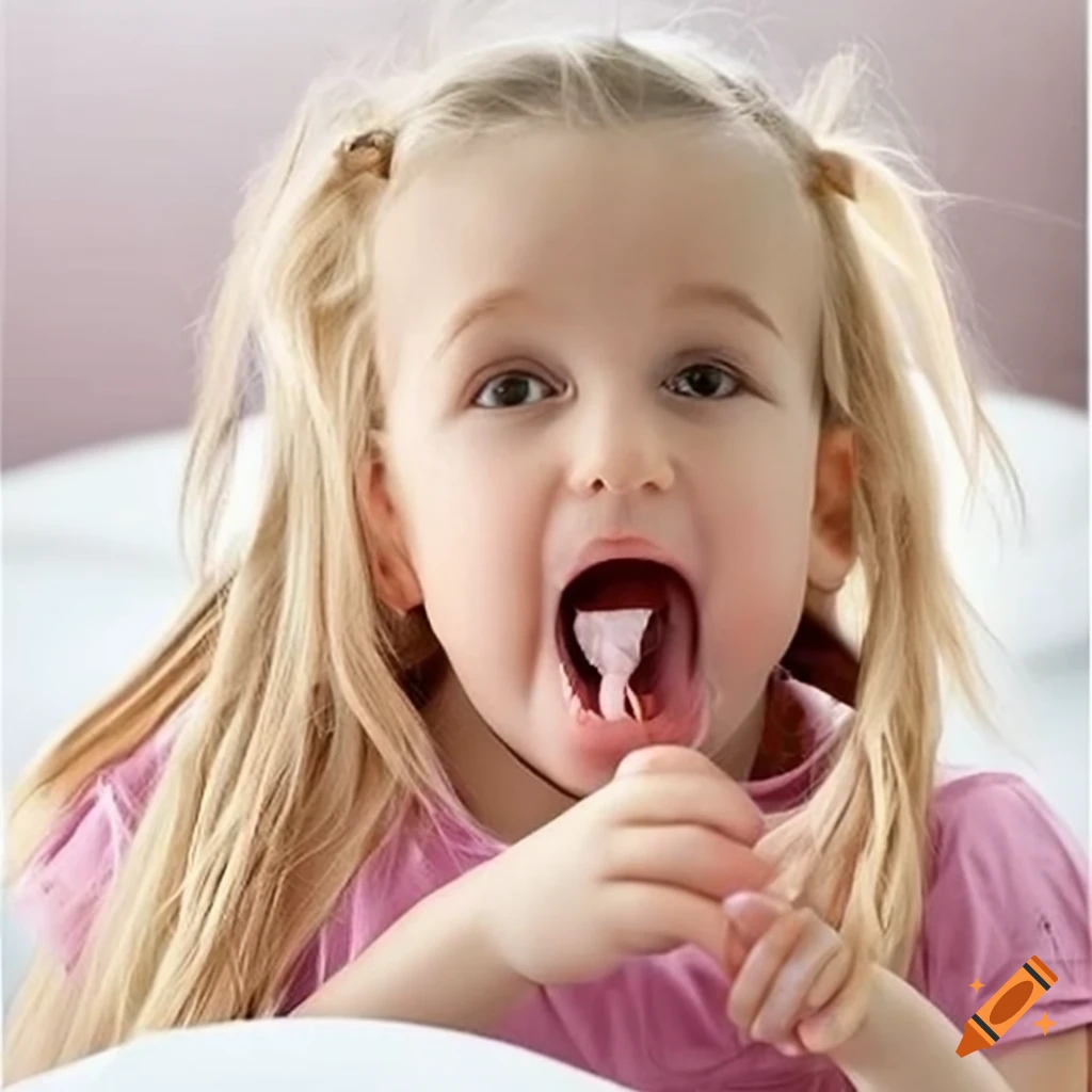 cute toddler girl enjoying a popsicle before bedtime