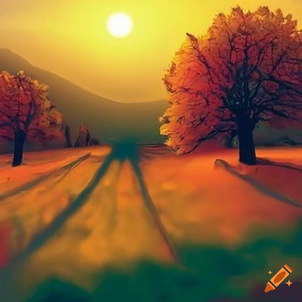 Autumn landscape on Craiyon