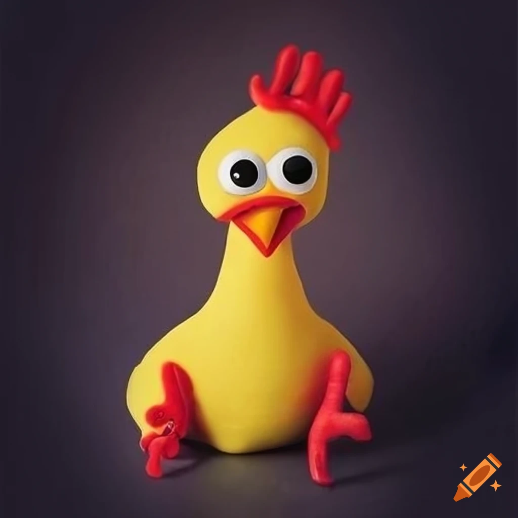 Poster of a rubber chicken band on Craiyon