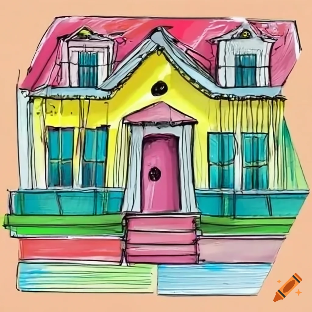 watercolor, houses, drawing - Stock Image - Everypixel