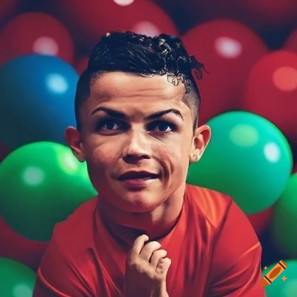 Christian Ronaldo in a ball pit