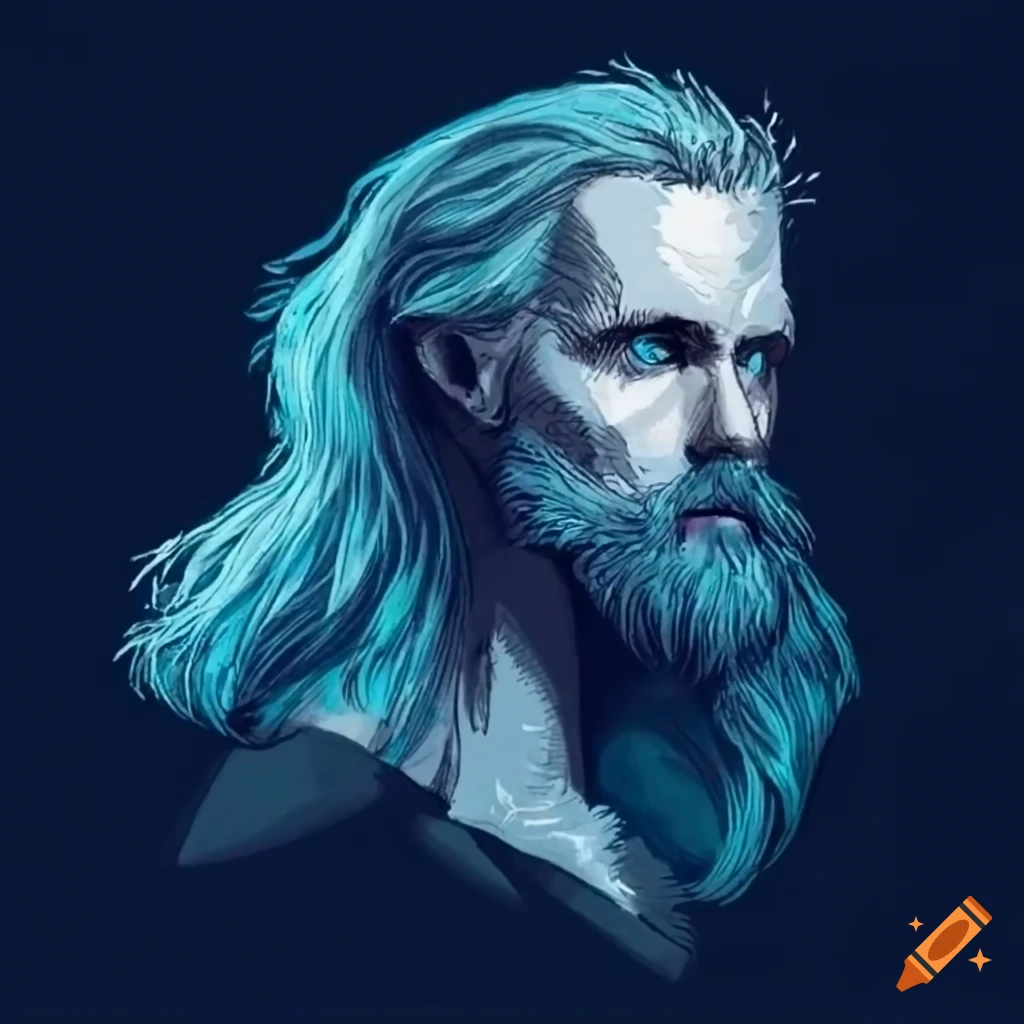 illustration of a powerful man named Jacob, the king of frost
