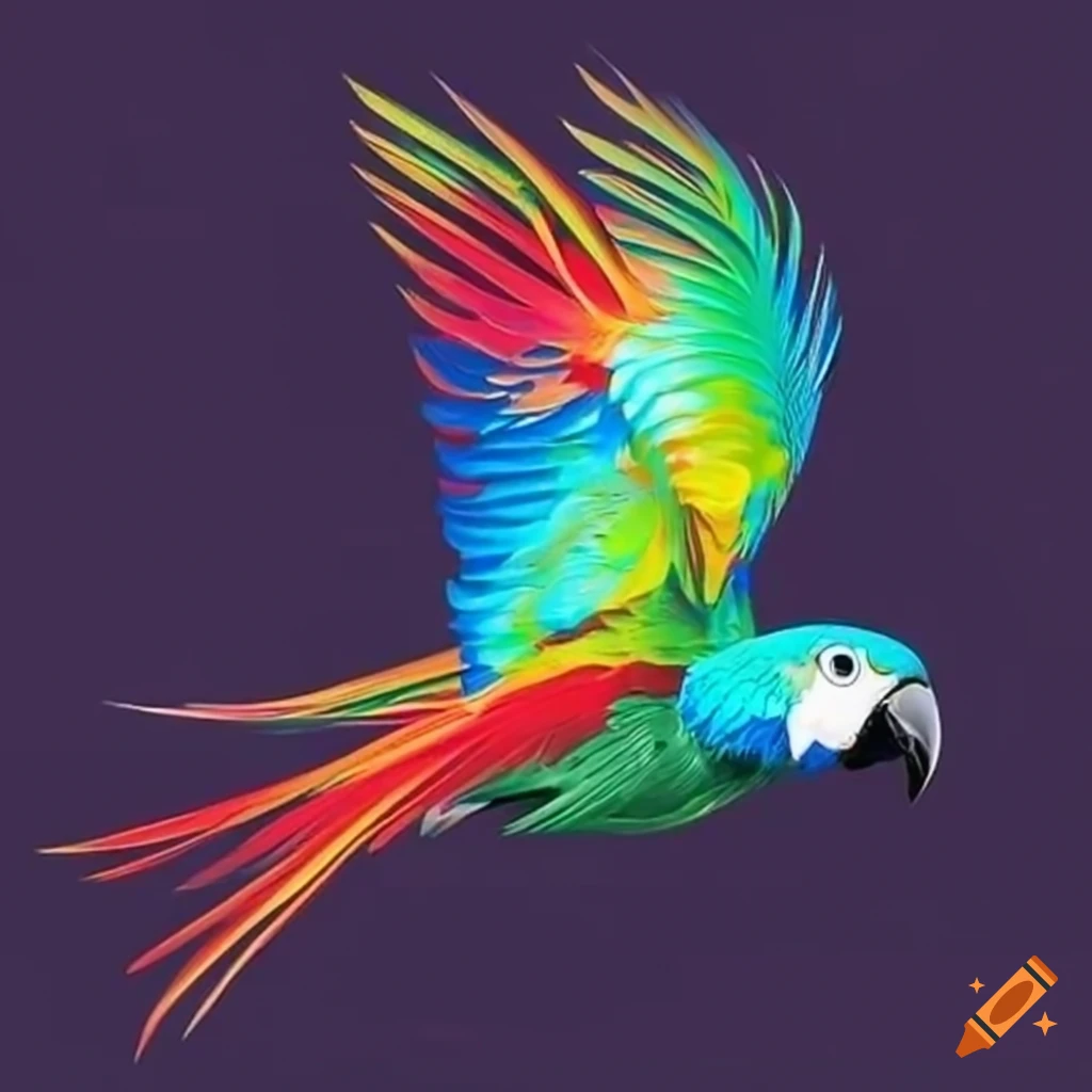 Erick Retana - Flying Parrot!_ . . . . . #illustration #sketch #pencil  #bird #green #flying #parrot #wings #sketchbook #sketches #black | Facebook
