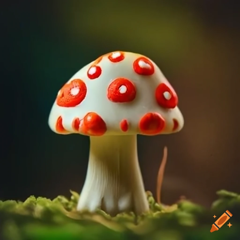 plasticine sculpture of a fairy mushroom