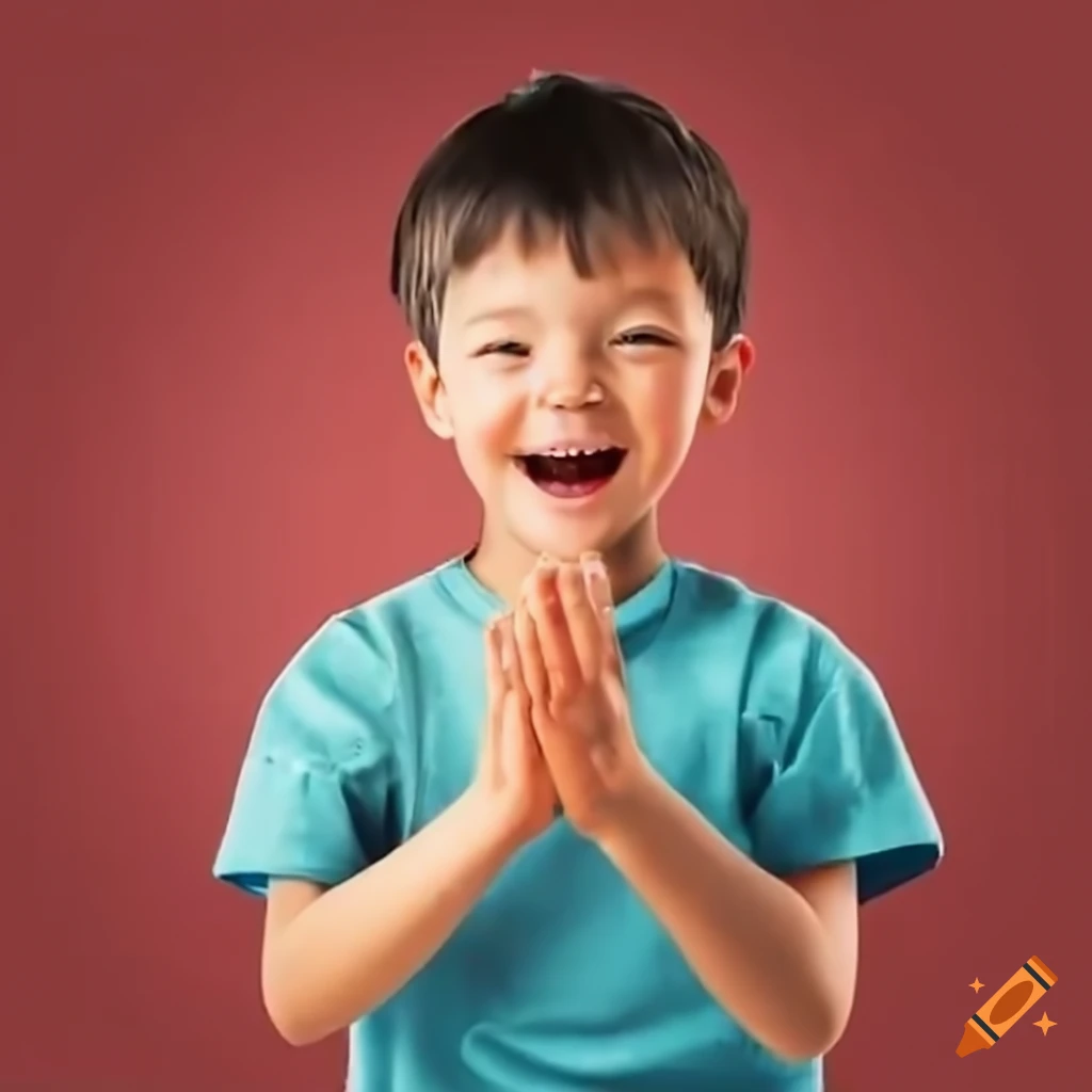 image of a happy young boy cheering