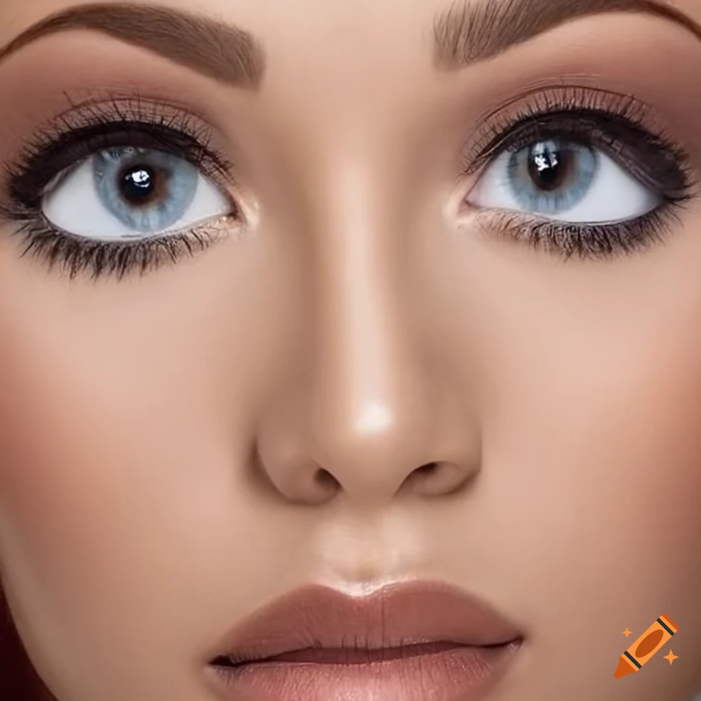 flawlessly groomed eyebrows