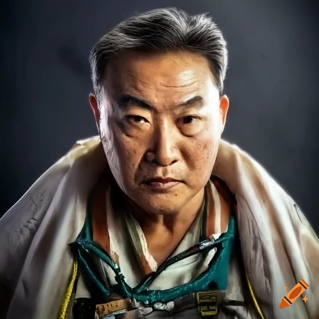 Portrait Of A Mid age Asian Battletech Pilot portrait-of-a-mid-age-asian-battletech-pilot