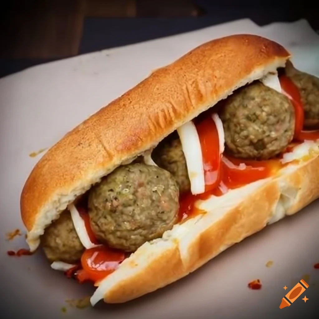 Delicious meatball sub sandwich on Craiyon
