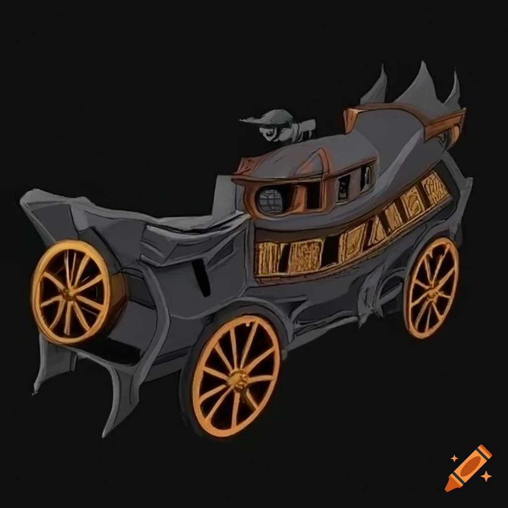 3d horse carriage design inspired by batman the brave and the bold on Craiyon
