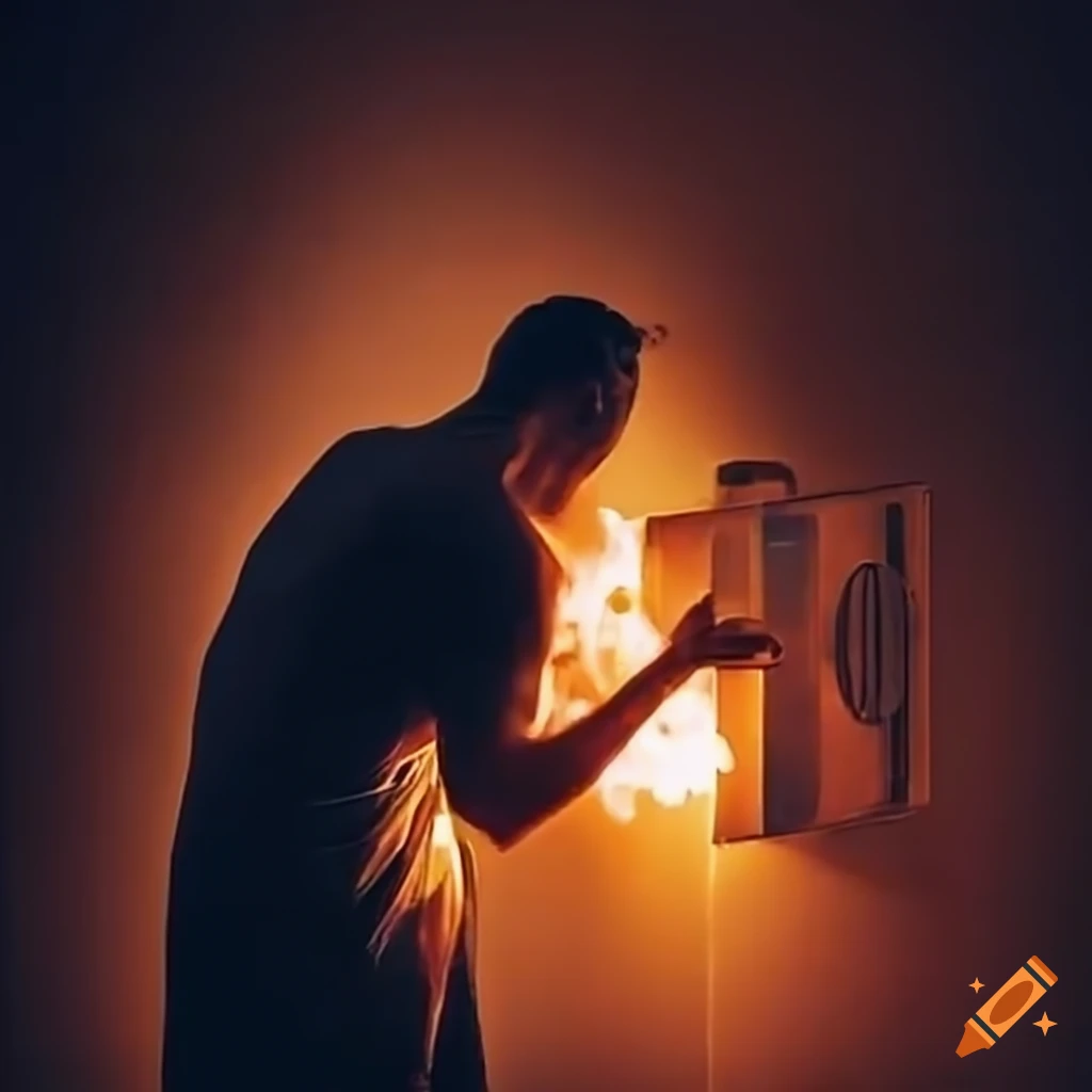 men fixing sparking Appliance