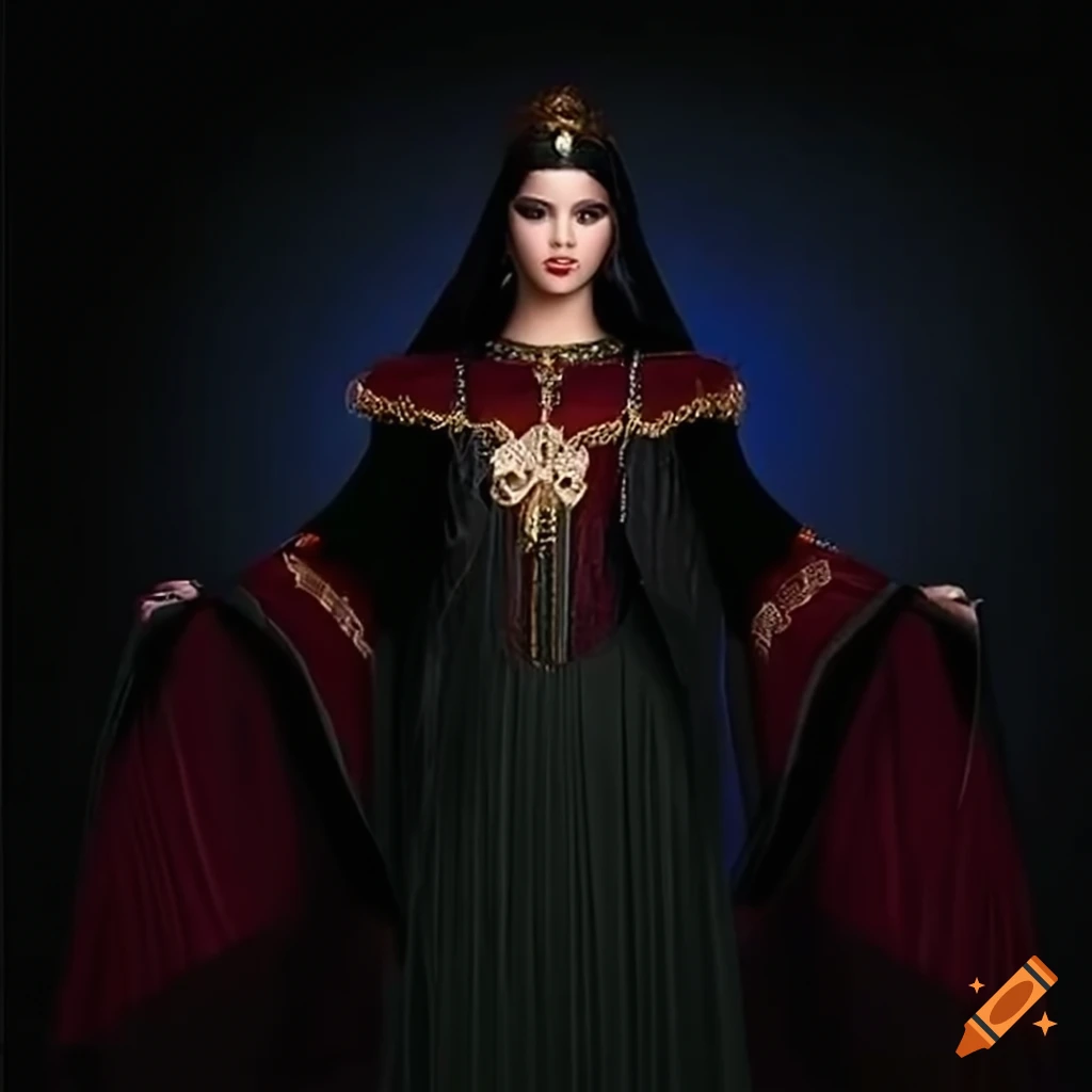 detailed portrait of a person wearing traditional orthodox dress