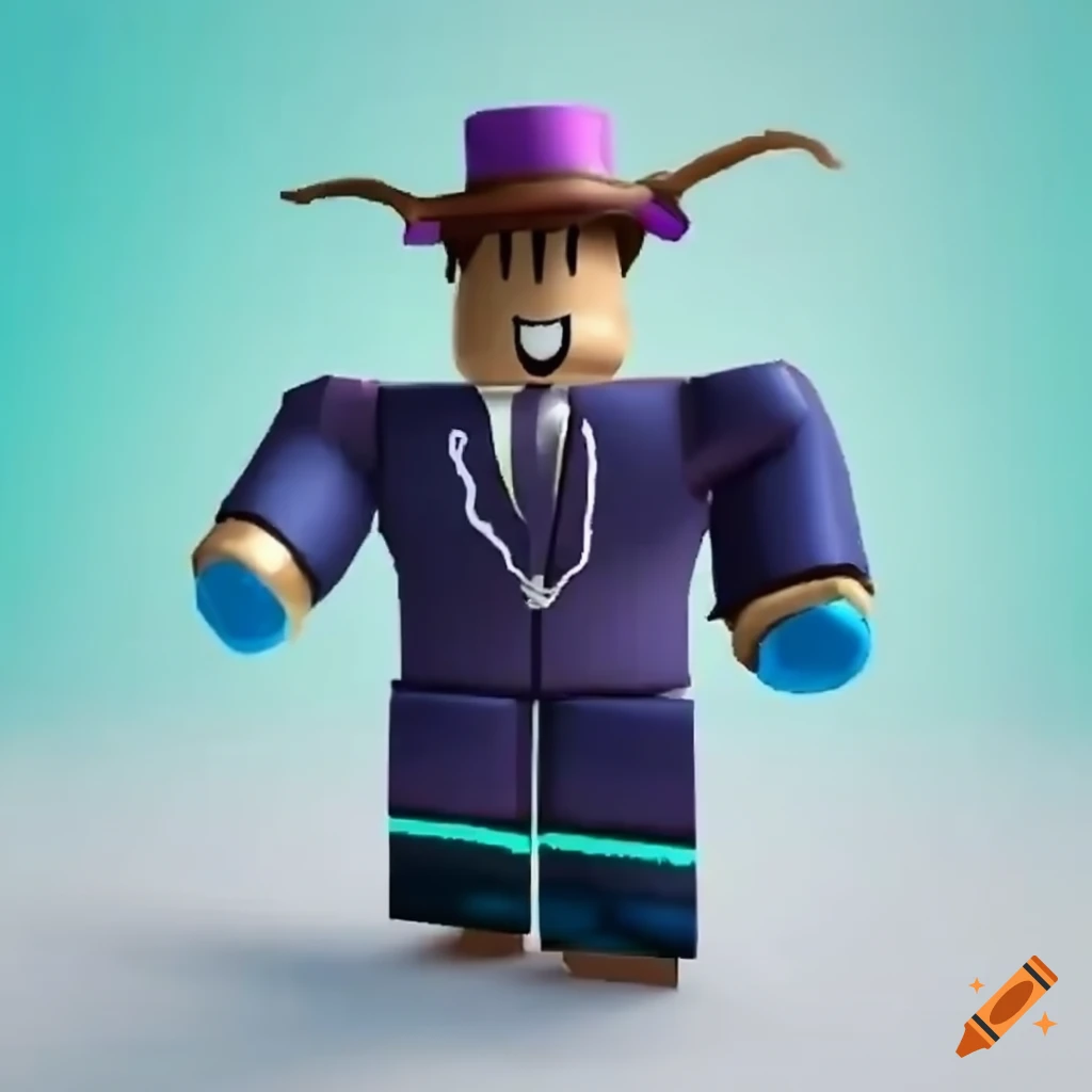 Roblox character wearing blue
