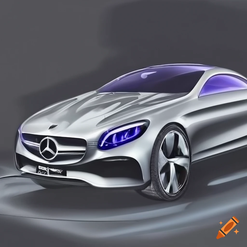 Futuristic mercedes benz sketch pencil drawing on Craiyon