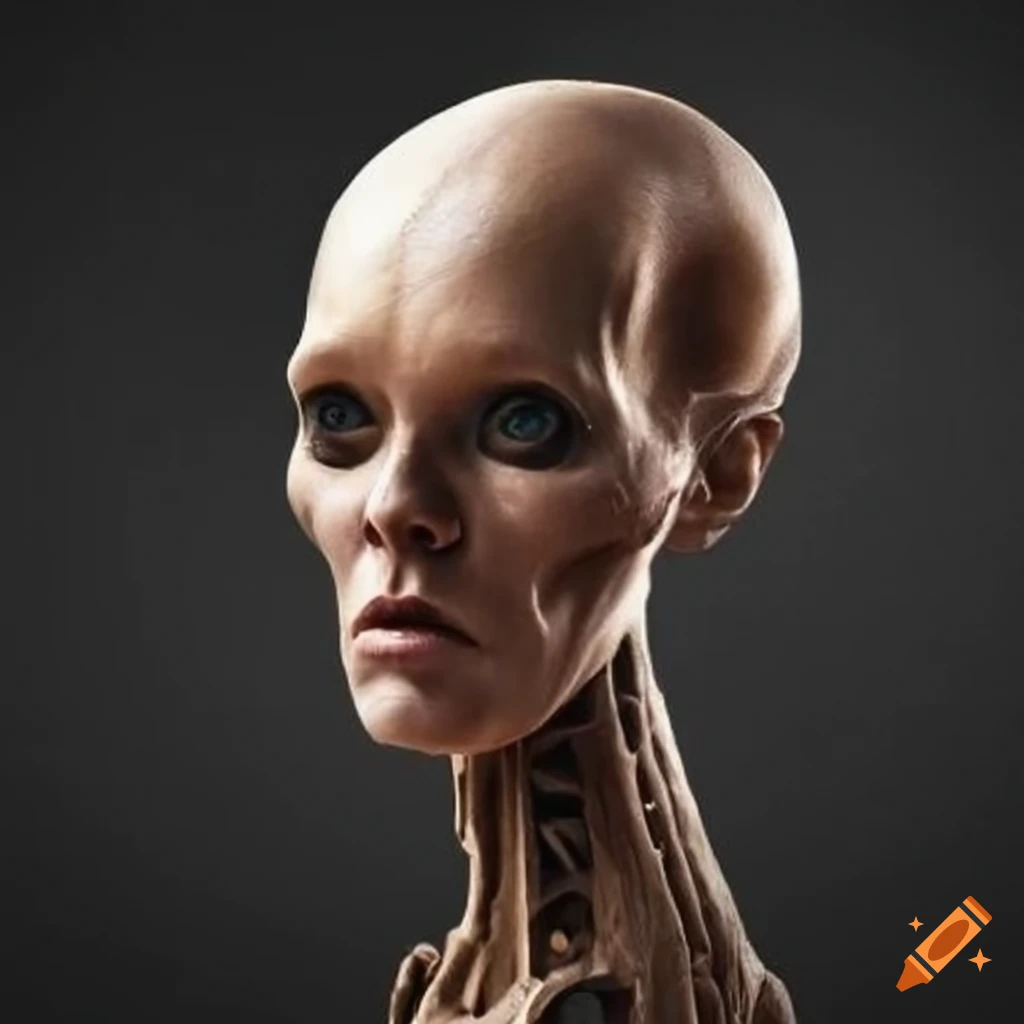 sculpture of a perfect human made of parts