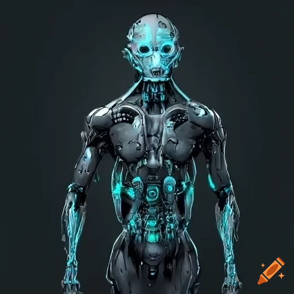 cyborg humanoide aterrador