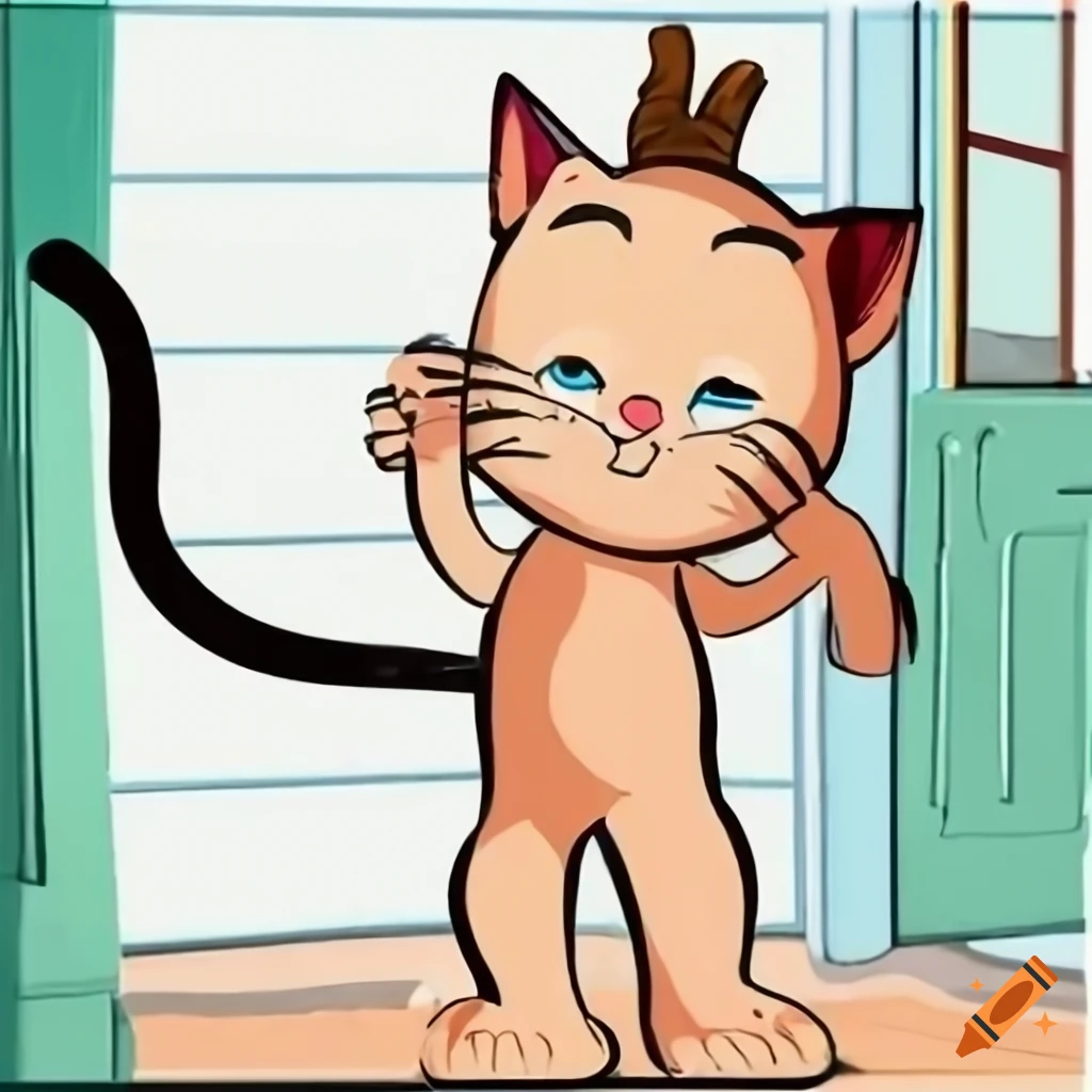 Cartoon image of kidecats characters on Craiyon