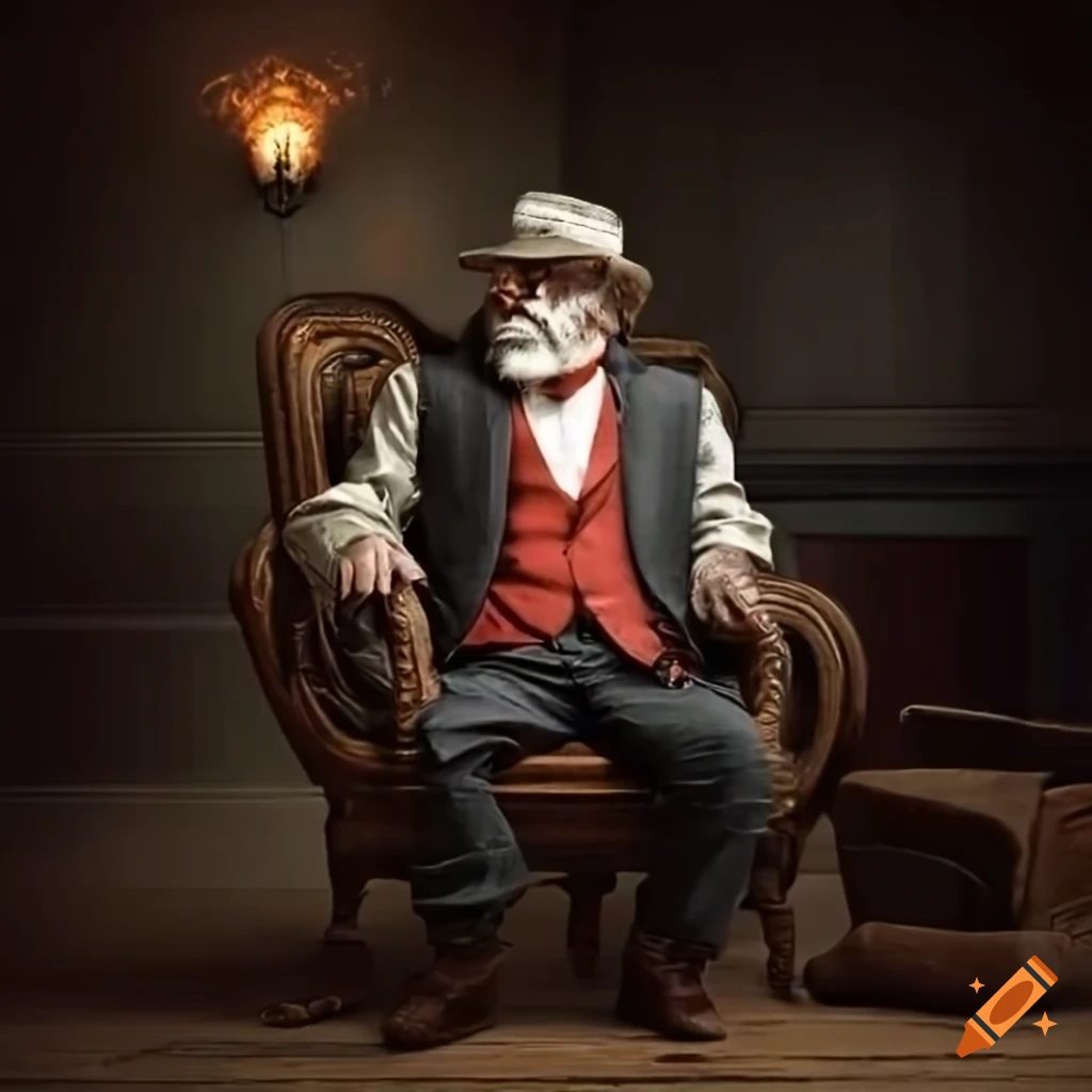 elderly man smoking a cigar