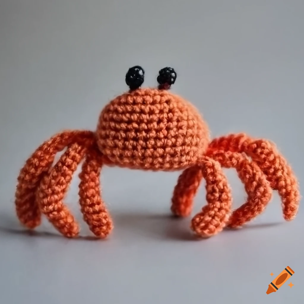 amigurumi crab figurine