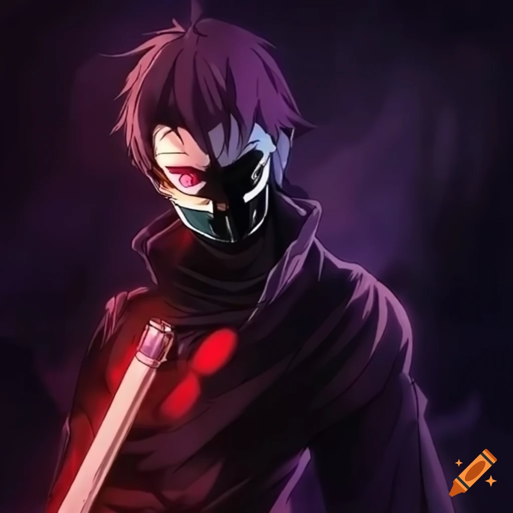 anime supervillain with dual katana swords