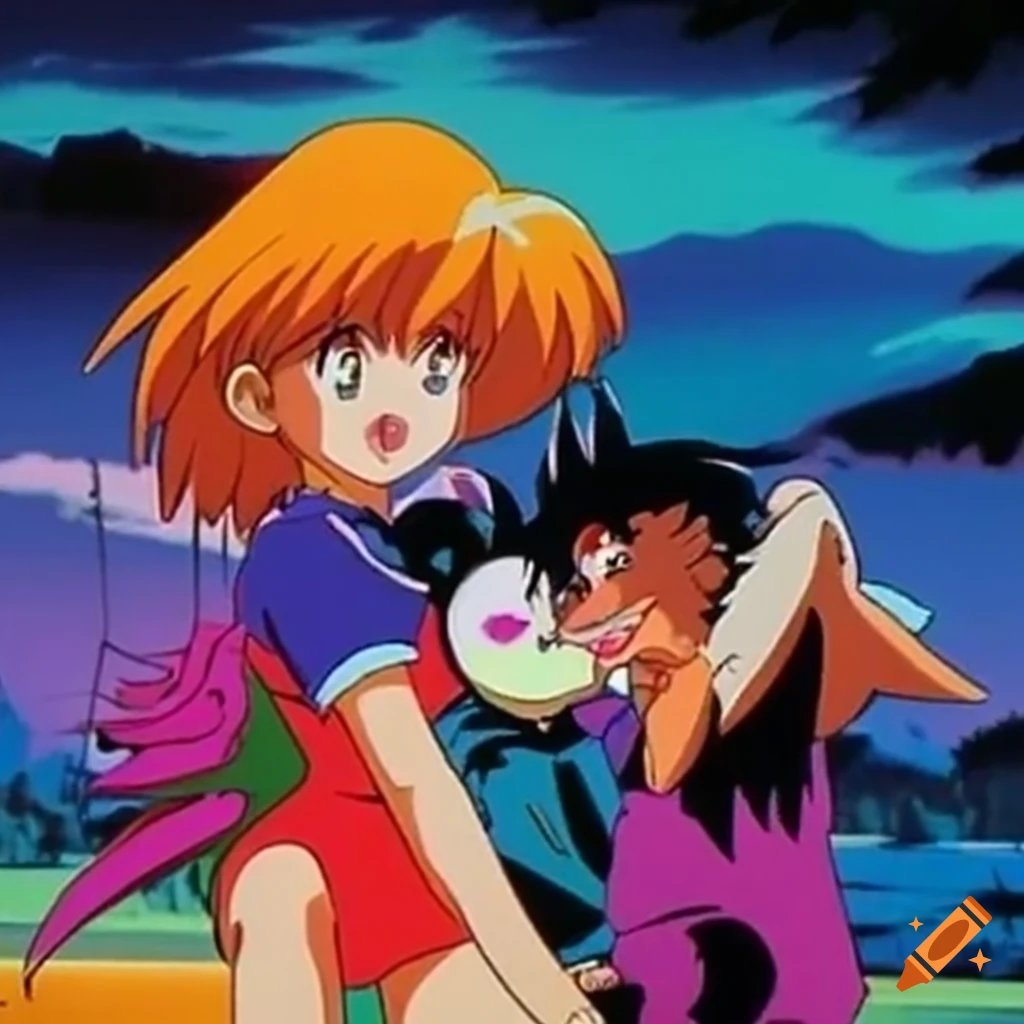 collage of iconic 1990s anime and pop culture references